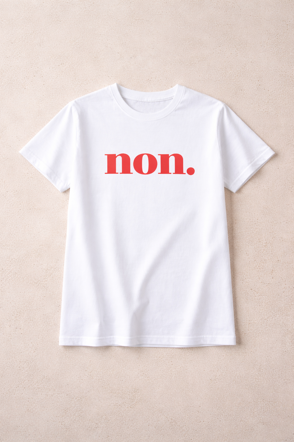 non. T-Shirt – weiß / rot