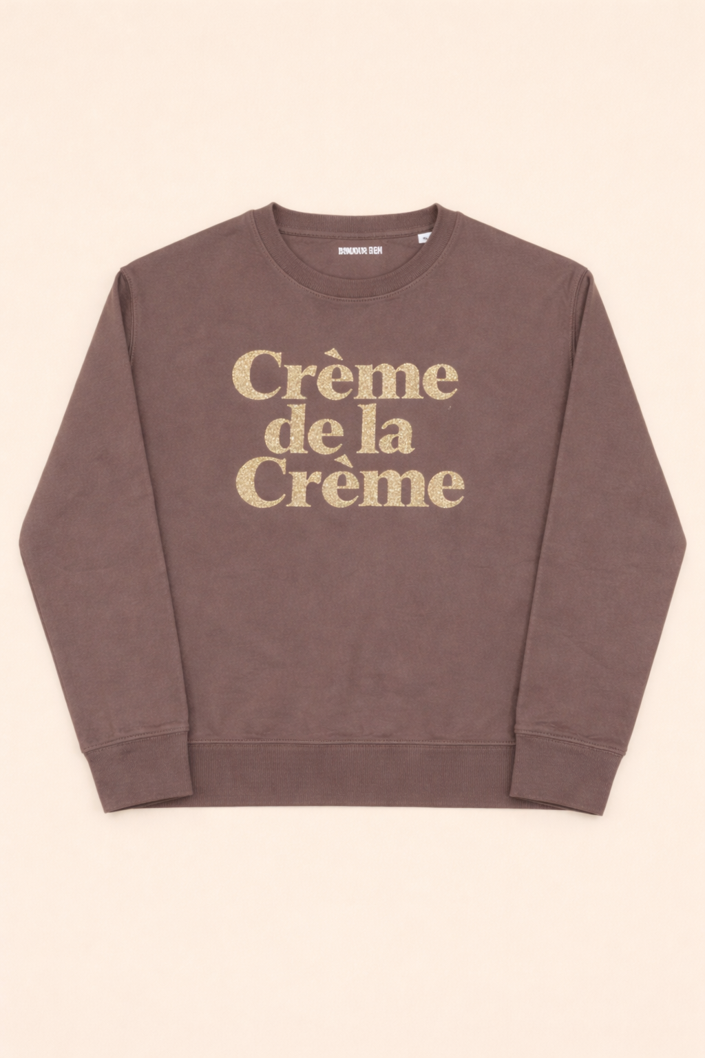 Crème de la Crème Pullover braun / goldglitzer