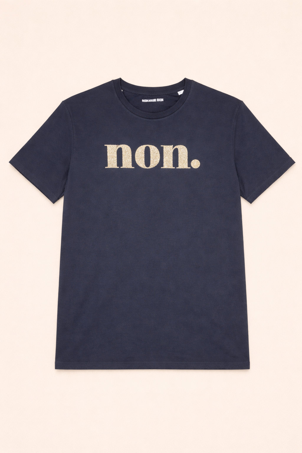 non. T-Shirt – anthrazit / goldglitzer