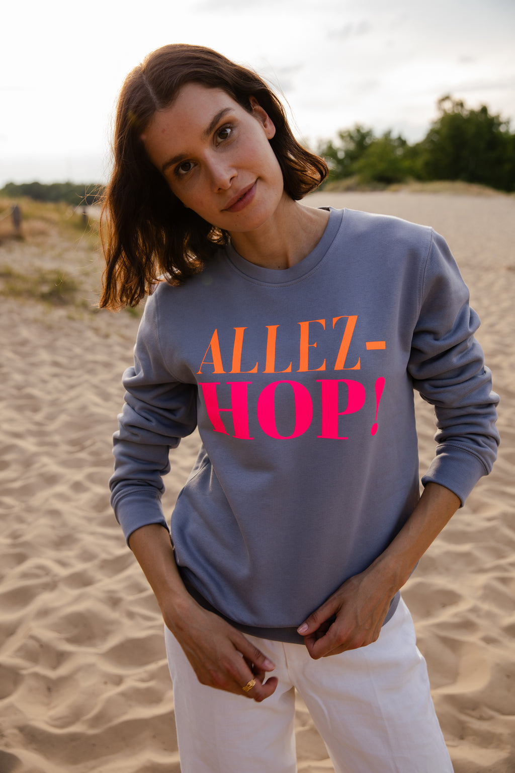 Allez-Hop Sweatshirt – Anthrazit / Neon