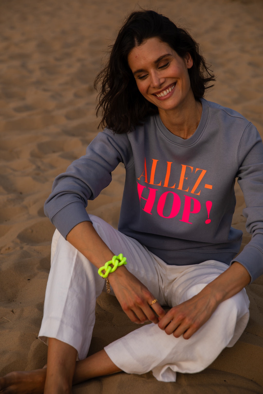 Allez-Hop Sweatshirt – Anthrazit / Neon